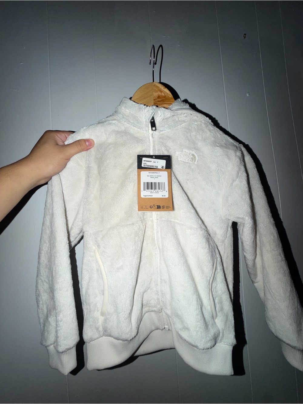 The North Face Kids' Cozy Fleece Jacket - Cream Size 7
